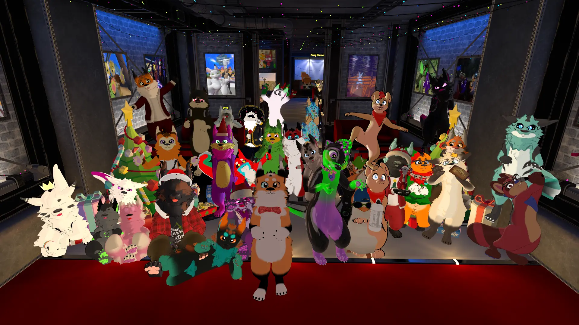 VRchat meet with a handfull of colourfull taidum avatars